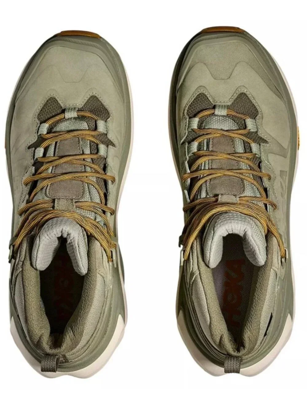 HOKA Kaha 3 GTX hiking boots in sea moss and oat milk color size 10D